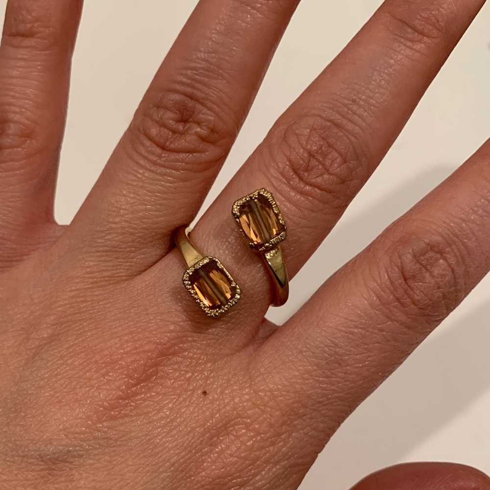 Amber Double Gem Ring